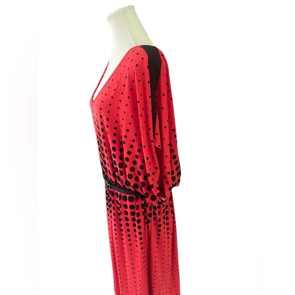 Women’s LANE BRYANT Red Polka Dot Dress Size 26/28 with belt - Picture 5 of 8